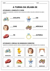 atividades com ba be bi bo bu para imprimir para alfabetização página 1
